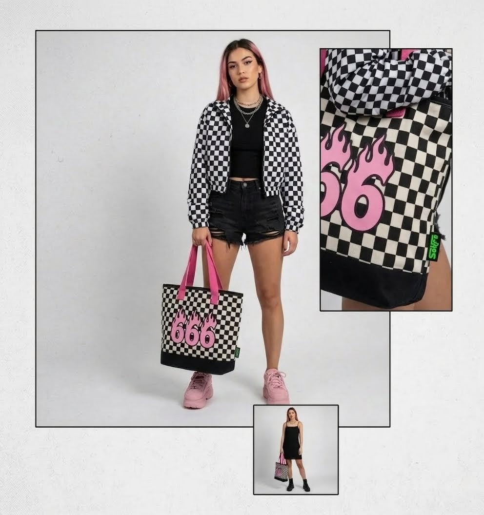 Tote Bag 666 Flames