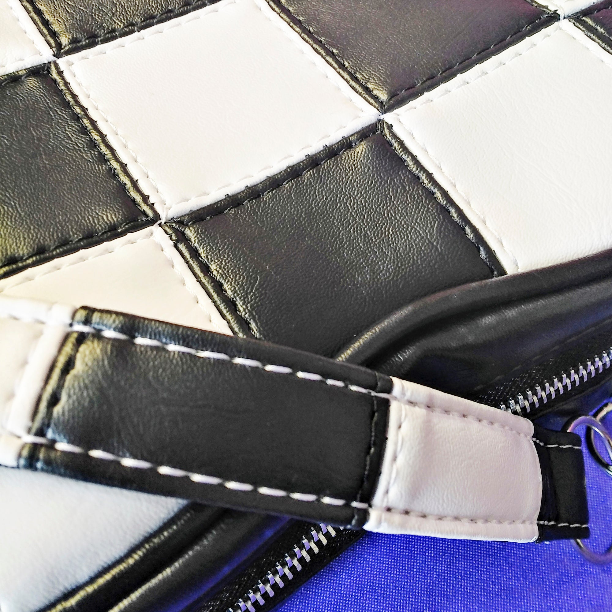 Bolso Crossbody Corazón Checkerboard Patchwork